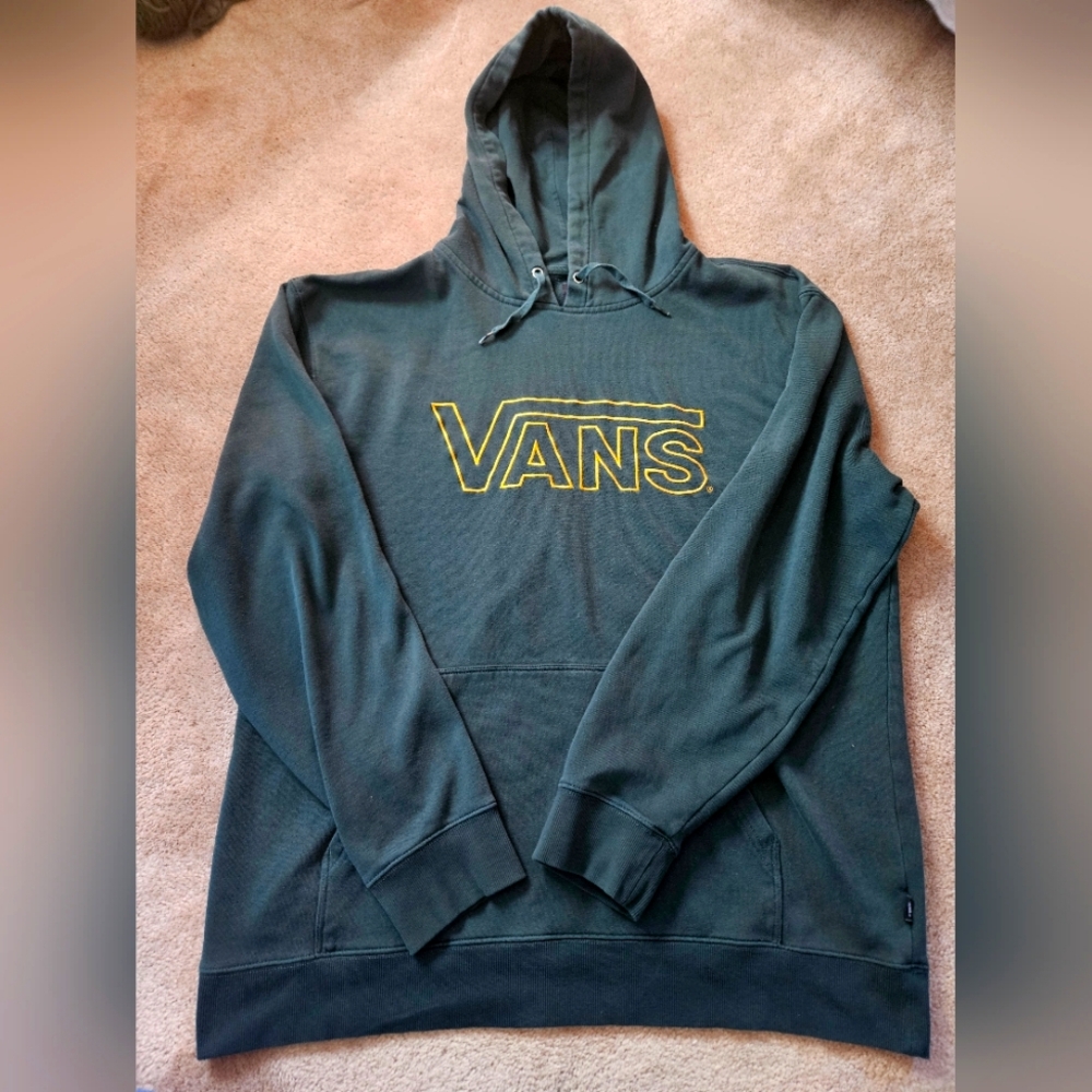 Vans Green / Yellow Pullover Hoodie (2XL)